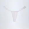 Białe doły od bikini z marszczeniami Solsona Białe doły od bikini z marszczeniami Solsona