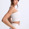 Biały top bandeau Edie Modal Twist-Front Biały top bandeau Edie Modal Twist-Front