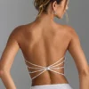 Biały top bandeau z ozdobnymi ramiączkami Nanaka Biały top bandeau z ozdobnymi ramiączkami Nanaka