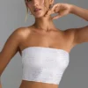 Biały top bandeau z ozdobnymi ramiączkami Nanaka Biały top bandeau z ozdobnymi ramiączkami Nanaka