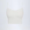 Biały top crop z marszczonymi ramiączkami Livia Pointelle Biały top crop z marszczonymi ramiączkami Livia Pointelle