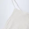 Biały top crop z marszczonymi ramiączkami Livia Pointelle Biały top crop z marszczonymi ramiączkami Livia Pointelle