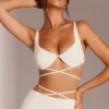 Biały top z fiszbinami i ramiączkami Parma Biały top z fiszbinami i ramiączkami Parma