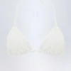 Biały trójkątny stanik bikini Recife z haftem angielskim Biały trójkątny stanik bikini Recife z haftem angielskim