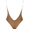 Bielizna Intimates – Body z stringami z miękkiej siateczki w kolorze migdałowym Bielizna Intimates – Body z stringami z miękkiej siateczki w kolorze migdałowym