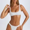 Bikini z okrągłym dekoltem Malibu w kolorze białym Bikini z okrągłym dekoltem Malibu w kolorze białym