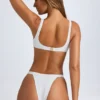 Bikini z okrągłym dekoltem Malibu w kolorze białym Bikini z okrągłym dekoltem Malibu w kolorze białym