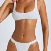 Bikini z okrągłym dekoltem Malibu w kolorze białym Bikini z okrągłym dekoltem Malibu w kolorze białym