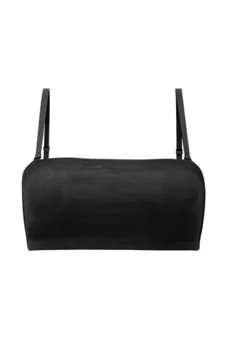 Biustonosz bandeau Intimates z miękkiej siateczki w kolorze czarnym Biustonosz bandeau Intimates z miękkiej siateczki w kolorze czarnym