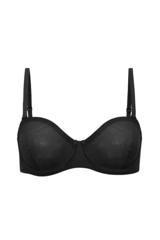 Biustonosz bez ramiączek Intimates z miękkiej siateczki w kolorze czarnym Biustonosz bez ramiączek Intimates z miękkiej siateczki w kolorze czarnym