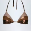 Biustonosz bikini Caleta z wstawkami w kolorze brązowo-złotym Biustonosz bikini Caleta z wstawkami w kolorze brązowo-złotym