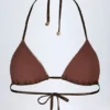 Biustonosz bikini Caleta z wstawkami w kolorze brązowo-złotym Biustonosz bikini Caleta z wstawkami w kolorze brązowo-złotym