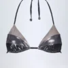 Biustonosz bikini Caleta z wstawkami w kolorze srebrnym chrom Biustonosz bikini Caleta z wstawkami w kolorze srebrnym chrom