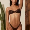 Biustonosz bikini z fiszbinami Aluna w kolorze brązowym Biustonosz bikini z fiszbinami Aluna w kolorze brązowym