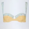 Biustonosz bikini z fiszbinami Vallibona w żółtą kratkę Biustonosz bikini z fiszbinami Vallibona w żółtą kratkę
