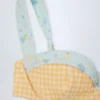 Biustonosz bikini z fiszbinami Vallibona w żółtą kratkę Biustonosz bikini z fiszbinami Vallibona w żółtą kratkę