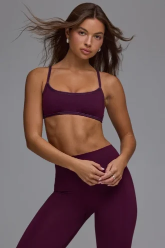 Biustonosz sportowy Define Luxe Multiway z odkrytymi plecami w kolorze Grape