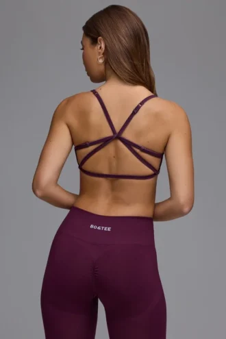 Biustonosz sportowy Define Luxe Multiway z odkrytymi plecami w kolorze Grape