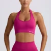 Biustonosz sportowy Define Luxe z wiązaniem na szyi w kolorze Berry Biustonosz sportowy Define Luxe z wiązaniem na szyi w kolorze Berry