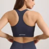 Biustonosz sportowy FlexiRib z tyłem typu racerback w kolorze indygo-łupkowym Biustonosz sportowy FlexiRib z tyłem typu racerback w kolorze indygo-łupkowym