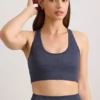 Biustonosz sportowy FlexiRib z tyłem typu racerback w kolorze indygo-łupkowym Biustonosz sportowy FlexiRib z tyłem typu racerback w kolorze indygo-łupkowym