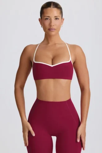Biustonosz sportowy Soft Active z dekoltem w kształcie serca w kolorze bordowym Biustonosz sportowy Soft Active z dekoltem w kształcie serca w kolorze bordowym