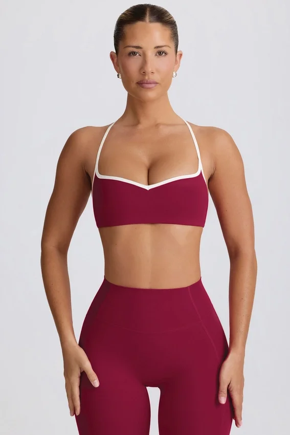 Biustonosz sportowy Soft Active z dekoltem w kształcie serca w kolorze bordowym Biustonosz sportowy Soft Active z dekoltem w kształcie serca w kolorze bordowym