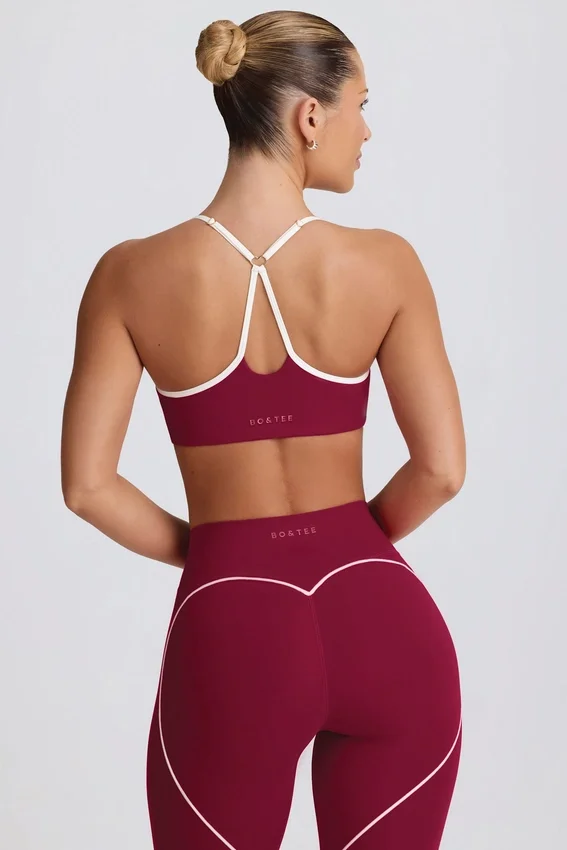 Biustonosz sportowy Soft Active z dekoltem w kształcie serca w kolorze bordowym Biustonosz sportowy Soft Active z dekoltem w kształcie serca w kolorze bordowym