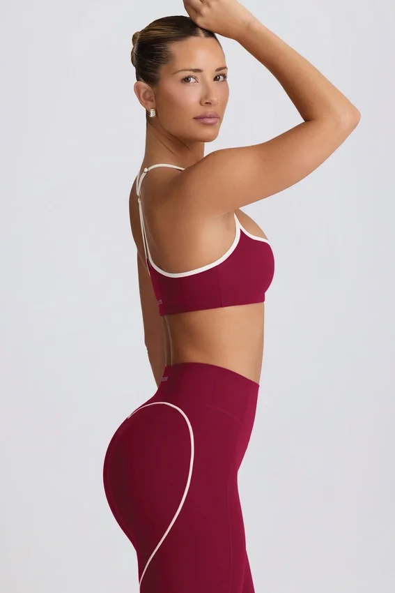 Biustonosz sportowy Soft Active z dekoltem w kształcie serca w kolorze bordowym Biustonosz sportowy Soft Active z dekoltem w kształcie serca w kolorze bordowym