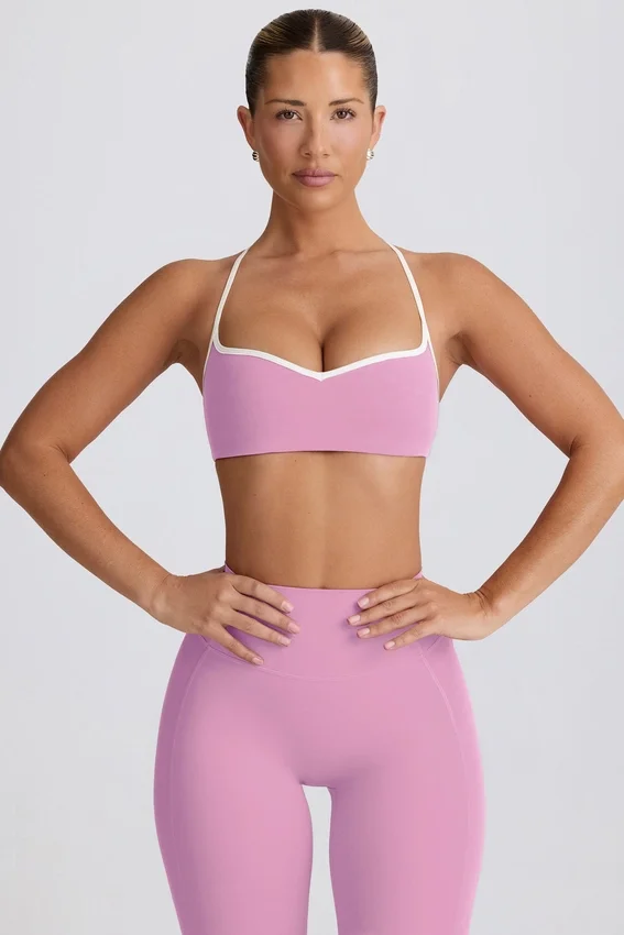 Biustonosz sportowy Soft Active z dekoltem w kształcie serca w kolorze zgaszonego różu Biustonosz sportowy Soft Active z dekoltem w kształcie serca w kolorze zgaszonego różu