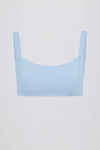 Biustonosz sportowy Soft Active z detalami szwów w kolorze niebieskim Biustonosz sportowy Soft Active z detalami szwów w kolorze niebieskim