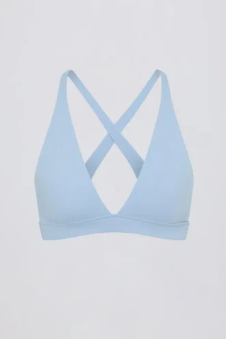 Biustonosz sportowy Soft Active z krzyżującymi się ramiączkami na plecach w kolorze niebieskim Biustonosz sportowy Soft Active z krzyżującymi się ramiączkami na plecach w kolorze niebieskim