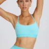 Biustonosz sportowy Soft Active z krzyżującymi się ramiączkami w kolorze aqua Biustonosz sportowy Soft Active z krzyżującymi się ramiączkami w kolorze aqua