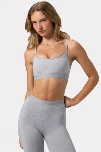 Biustonosz sportowy Soft Active z krzyżującymi się ramiączkami w kolorze szarym melanżowym Biustonosz sportowy Soft Active z krzyżującymi się ramiączkami w kolorze szarym melanżowym