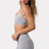 Biustonosz sportowy Soft Active z krzyżującymi się ramiączkami w kolorze szarym melanżowym Biustonosz sportowy Soft Active z krzyżującymi się ramiączkami w kolorze szarym melanżowym