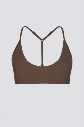 Biustonosz sportowy Soft Active z tyłem typu racerback w kolorze kakaowym Biustonosz sportowy Soft Active z tyłem typu racerback w kolorze kakaowym