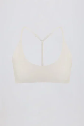 Biustonosz sportowy Soft Active z tyłem typu racerback w kolorze kremowym Biustonosz sportowy Soft Active z tyłem typu racerback w kolorze kremowym