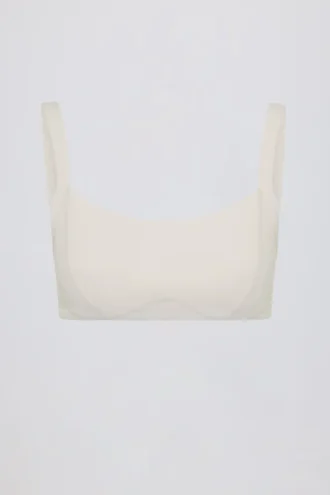 Biustonosz sportowy Soft Active z wyprofilowanym szwem w kolorze kremowym Biustonosz sportowy Soft Active z wyprofilowanym szwem w kolorze kremowym