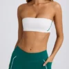 Biustonosz sportowy typu bandeau Soft Active w kolorze White