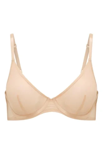 Biustonosz z fiszbinami Intimates Soft Mesh Single Layer w kolorze beżowym Biustonosz z fiszbinami Intimates Soft Mesh Single Layer w kolorze beżowym