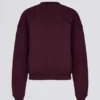 Bluza oversize z okrągłym dekoltem w kolorze bordowym Bluza oversize z okrągłym dekoltem w kolorze bordowym
