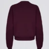 Bluza oversize z okrągłym dekoltem w kolorze bordowym Bluza oversize z okrągłym dekoltem w kolorze bordowym