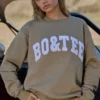 Bluza oversize z okrągłym dekoltem w kolorze Soft Olive Bluza oversize z okrągłym dekoltem w kolorze Soft Olive