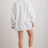 Bluza oversize z okrągłym dekoltem w kolorze szarym melanżowym
