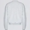 Bluza oversize z okrągłym dekoltem w kolorze szarym melanżowym