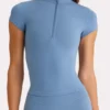 Bluza Soft Active z zamkiem 1/4 w kolorze morskim Bluza Soft Active z zamkiem 1/4 w kolorze morskim