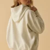 Bluza z kapturem oversize w kolorze kości Bluza z kapturem oversize w kolorze kości