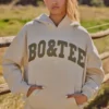 Bluza z kapturem oversize w kolorze kości Bluza z kapturem oversize w kolorze kości
