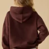 Bluza z kapturem oversize w kolorze mahoniowym Bluza z kapturem oversize w kolorze mahoniowym