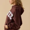 Bluza z kapturem oversize w kolorze mahoniowym Bluza z kapturem oversize w kolorze mahoniowym